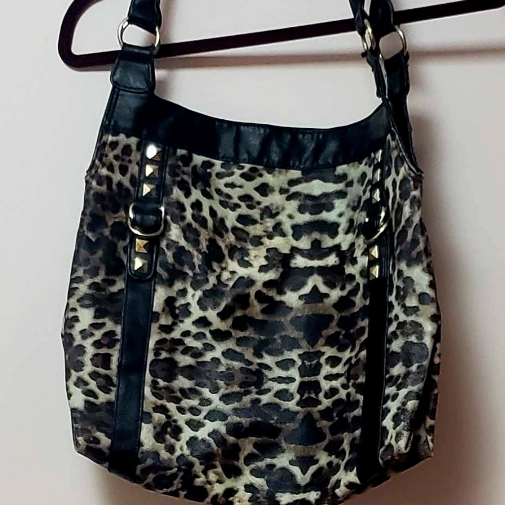 Payless Animal Print Studded Handbag Purse
